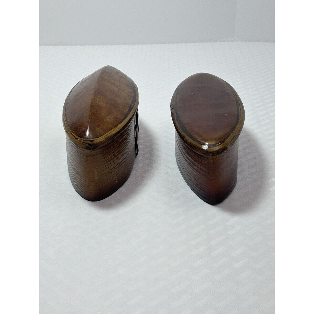 Thai‎ AKHA Hill Tribe Bamboo Mulberry Wood Oval Tobacco Box 2.5” - Picture 5 of 13